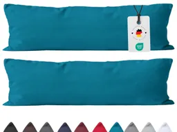Carpe Sonno Seitenschläferkissenbezug 40x145 Baumwolle Seitenschläfer Kissenbezug Kissenhülle Bezug, (2 Stück), Seitenschläferkissenbezug 145 x 40 cm Stillkissenbezug Petrol – Produktbild 1 von 1
