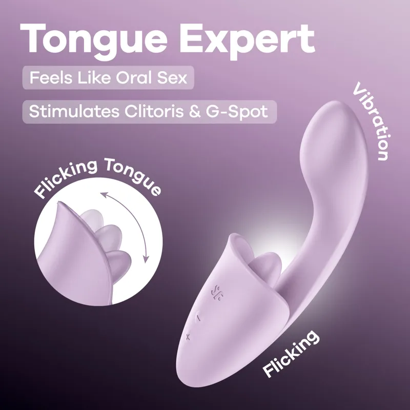 Satisfyer Satisfyer Tongue Expert, 18 cm, Lila, – Produktbild 1 von 1