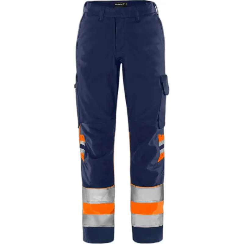 Fristads Berufshose hochsichtbar Klasse 1 für Frauen Fristads Green 2652 GPLU, Orange, – Produktbild 2 von 2