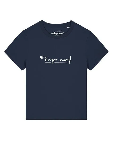 watapparel watapparel T-Shirt Frauen Finger weg, French navy, – Produktbild 1 von 2
