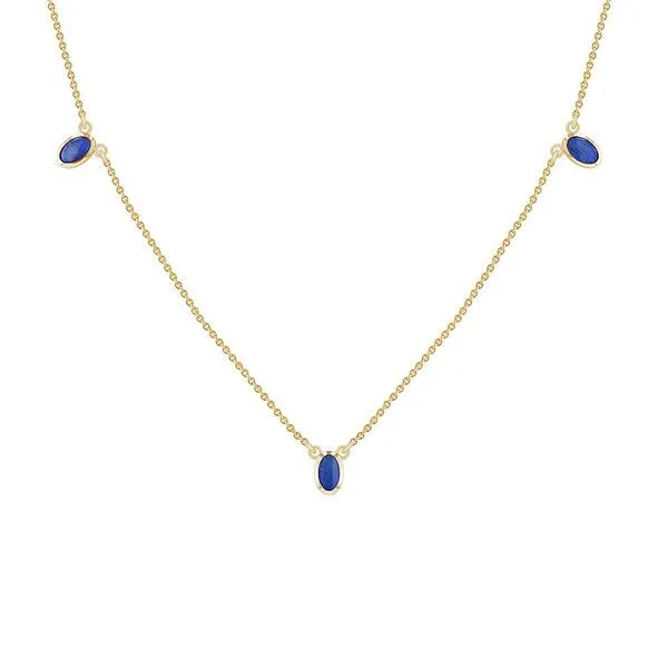 Eppi Eppi Goldene Kette mit drei blauen Opalen Juuso, Gold, – Produktbild 1 von 3