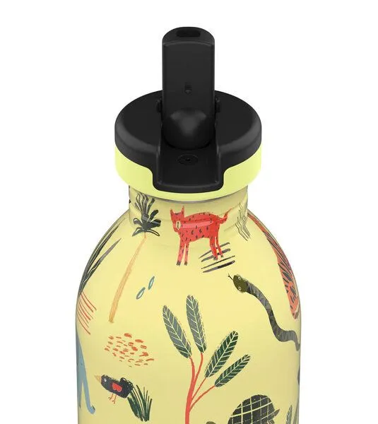 24bottles 24bottles 0,5l Kids Edelstahl Trinkflasche mit Sportverschluss, Grey, – Produktbild 8 von 8