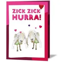OxfamUnverpackt OxfamUnverpackt Spenden-Geschenk "Ziegenpärchen sie & sie" (Grußkarte mit Magnet) – Produktbild 1 von 1