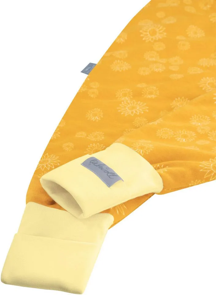 normani Babyschlafsack Baby Schlafsack mit Füßen aus Bio-Baumwolle Nanao, Gelb, – Produktbild 5 von 5