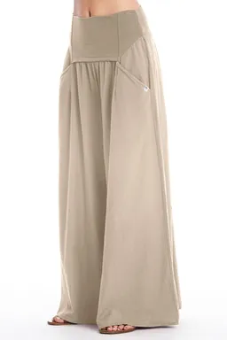 RAVENS VIEW IBIZA RAVENS VIEW IBIZA Damen vegan Hose Weites Bein Stein – Produktbild 1 von 1