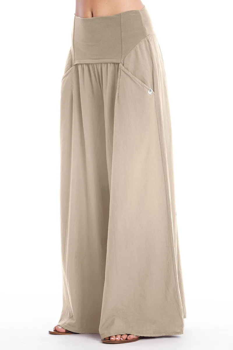 RAVENS VIEW IBIZA RAVENS VIEW IBIZA Damen vegan Hose Weites Bein Stein, Beige, – Produktbild 1 von 1