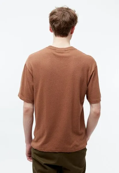 Givn Berlin Givn Berlin Leinen T-Shirt Modell: Lasse, Pecan brown (braun), – Produktbild 4 von 5