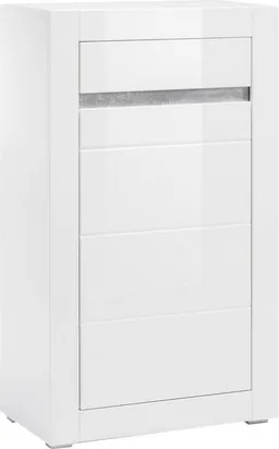 Home affaire Kommode Carat, Breite 66 cm, Blende in weiß und betonfarben im Lieferumfang – Produktbild 1 von 1