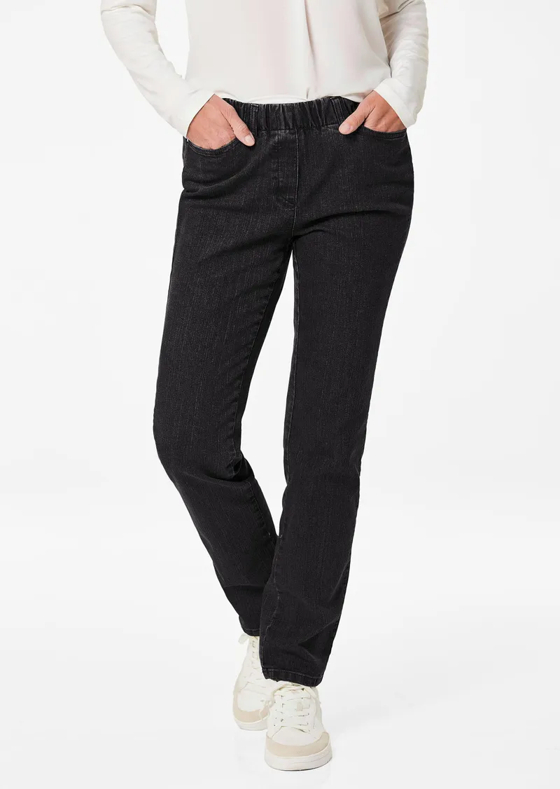 Goldner Klassische Schlupfjeans CARLA - schwarz - Gr. 215 von Goldner Fashion, Schwarz, – Produktbild 1 von 3