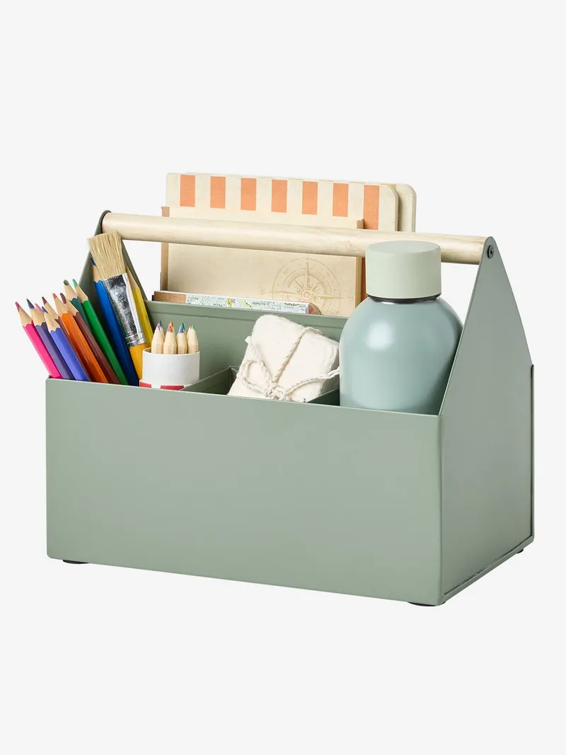 Vertbaudet Stiftehalter in Hausform Kinderzimmer salbei, Salbeigrün, – Produktbild 3 von 4