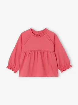 Vertbaudet Baby Langarm-Blusenshirt mit Volantkragen granatapfel – Produktbild 1 von 1
