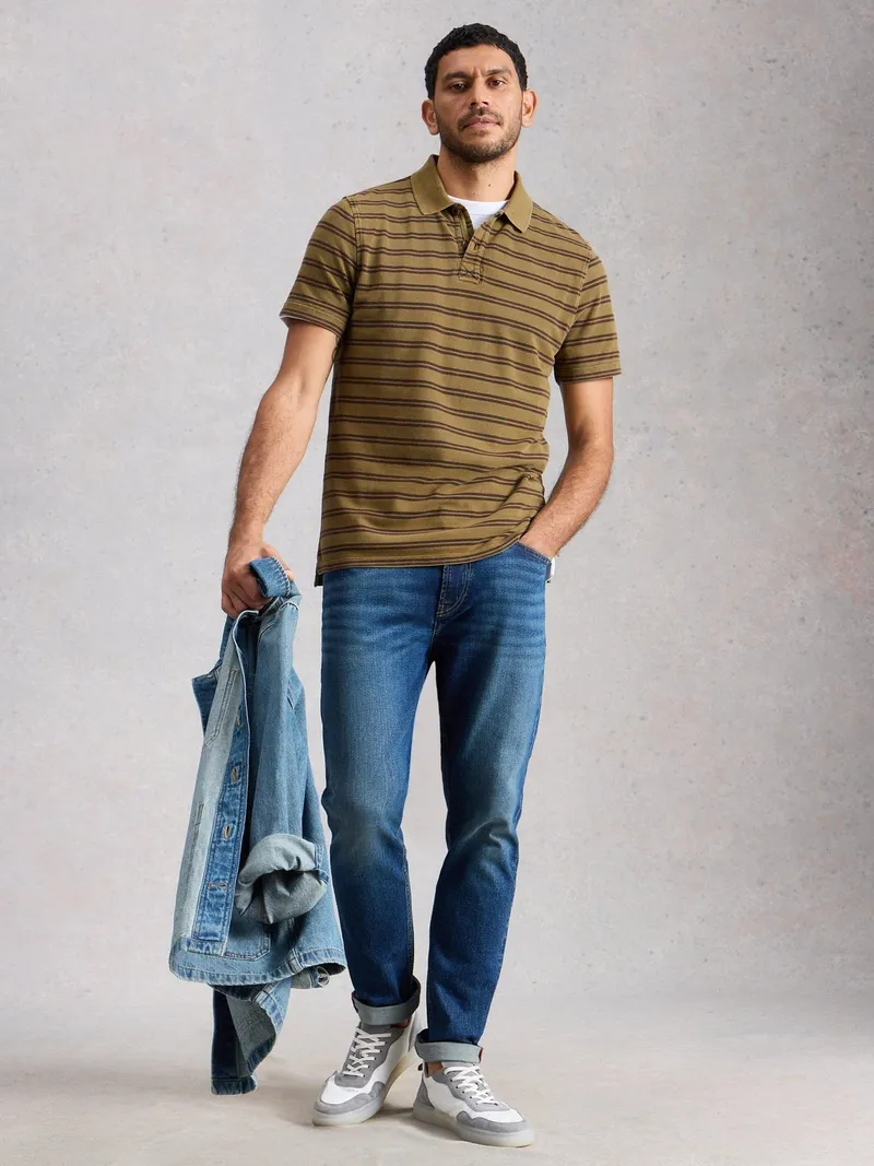 White Stuff Polohemd Utility - L/R, Grün multi, – Produktbild 2 von 4