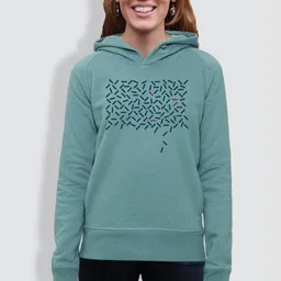 little kiwi little kiwi Damen Hoodie, "Bewegung", Eucalyptus – Produktbild 1 von 1