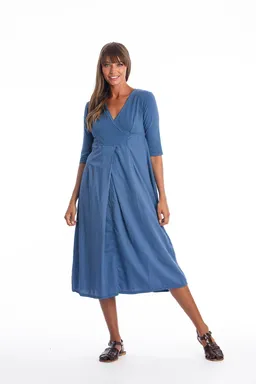 RAVENS VIEW IBIZA RAVENS VIEW IBIZA Damen vegan Kleid City Ls Indigoblau – Produktbild 1 von 1