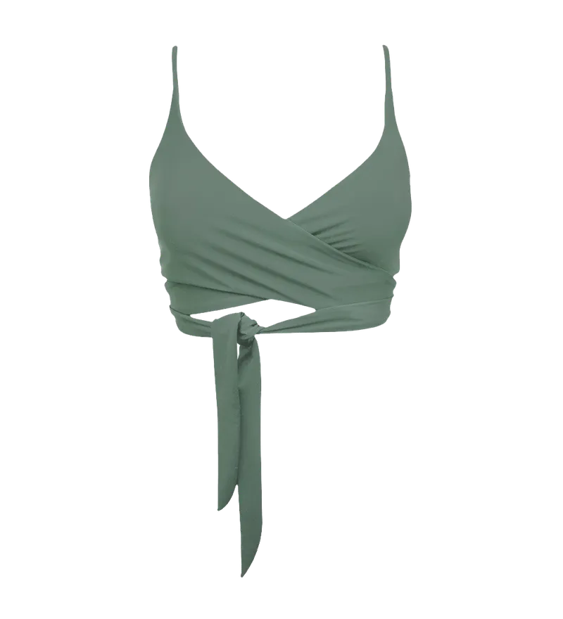 Anekdot Anekdot Damen vegan Lin Bikini Top, Dunkelgrün, – Produktbild 1 von 2