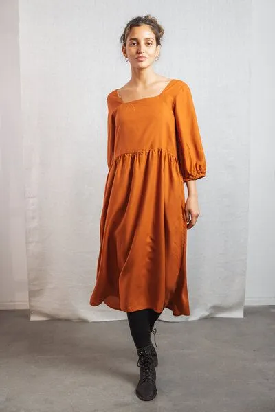 Jyoti - Fair Works Jyoti - Fair Works Ecovero Kleid Rachana, Rost, – Produktbild 2 von 4