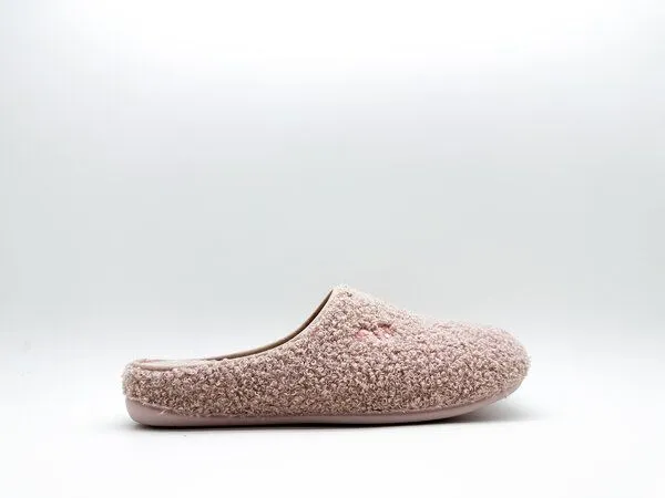 thies Veganer "thies ® Rec Teddy Slipper" aus ultraweichem, recyceltem Fell, Rose, – Produktbild 2 von 4