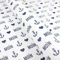 Bow & Hummingbird Bow & Hummingbird Maritimes Geschenkpapier Moin aus Recyclingpapier – Produktbild 1 von 1