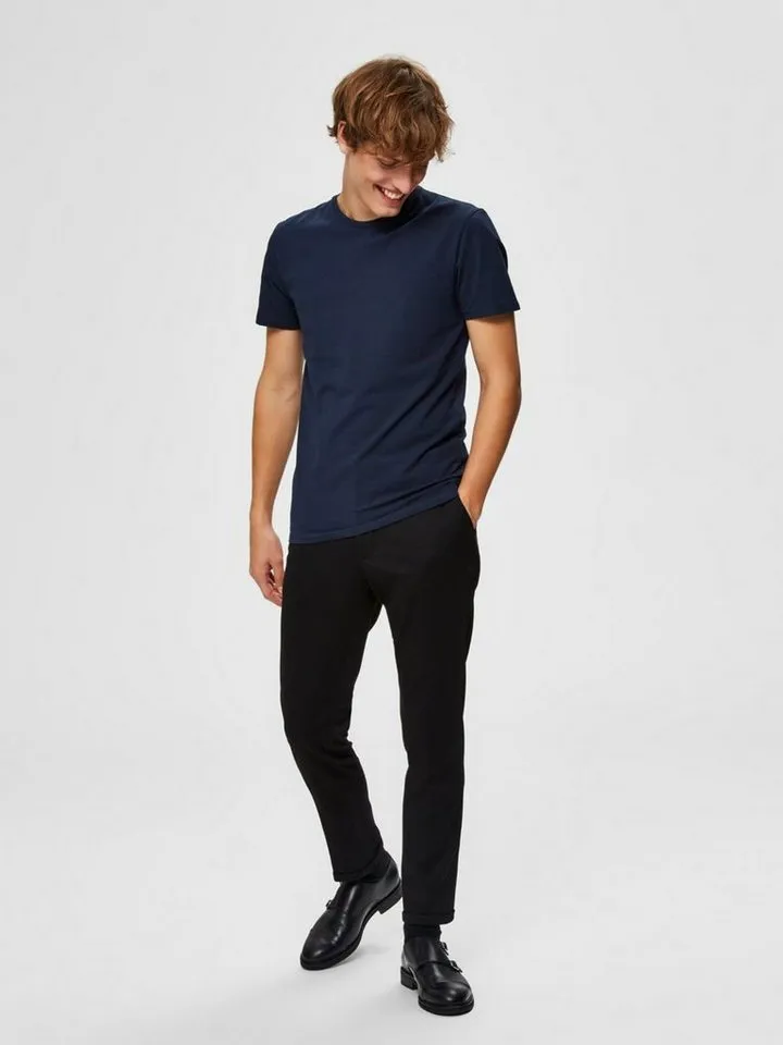 Selected T-Shirt (1-tlg), Blau, – Produktbild 4 von 4