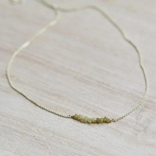 Eppi Eppi Goldener Choker mit ungeschliffenen gelben Diamanten Marte, Gold, – Produktbild 3 von 4