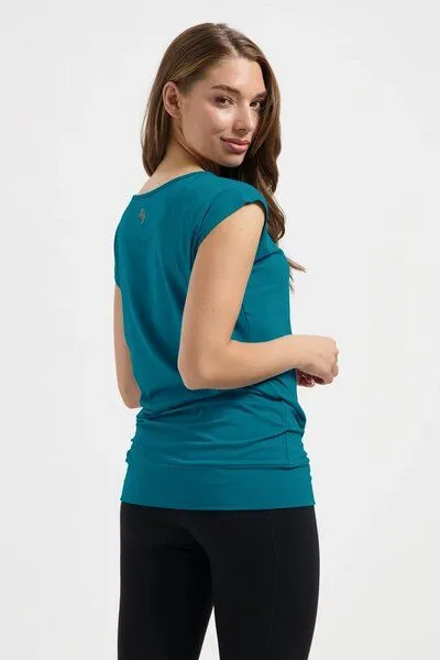 Urban Goddess Urban Goddess Lockeres Asana-Yoga-Shirt, Riverstone (petrolblau), – Produktbild 3 von 4