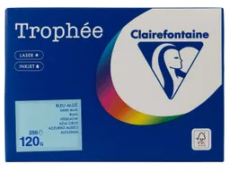 Clairefontaine 250 Blatt Clairfontaine Farbiges Kopierpapier 'Trophee' 120 g/m², DIN A4, blau – Produktbild 1 von 1