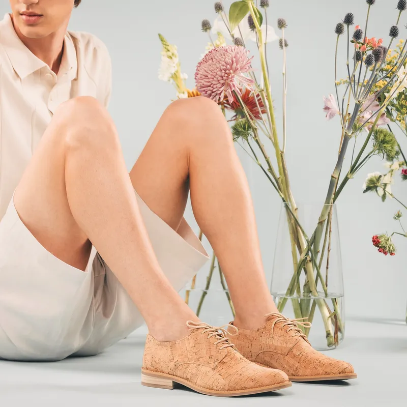 NAE NAE Herren vegan Derby Schuhe Edu Braun, Hellbraun, – Produktbild 2 von 2