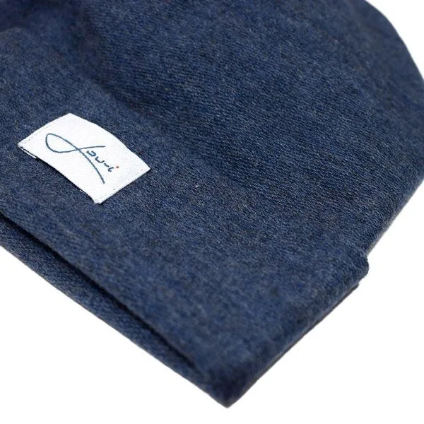 Lou-i Lou-i Baumwollmütze Made in Germany - Bequeme Wintermütze, Jeansblau, – Produktbild 1 von 3