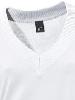 heine V-Ausschnitt-Pullover weiß – Produktbild 1 von 1