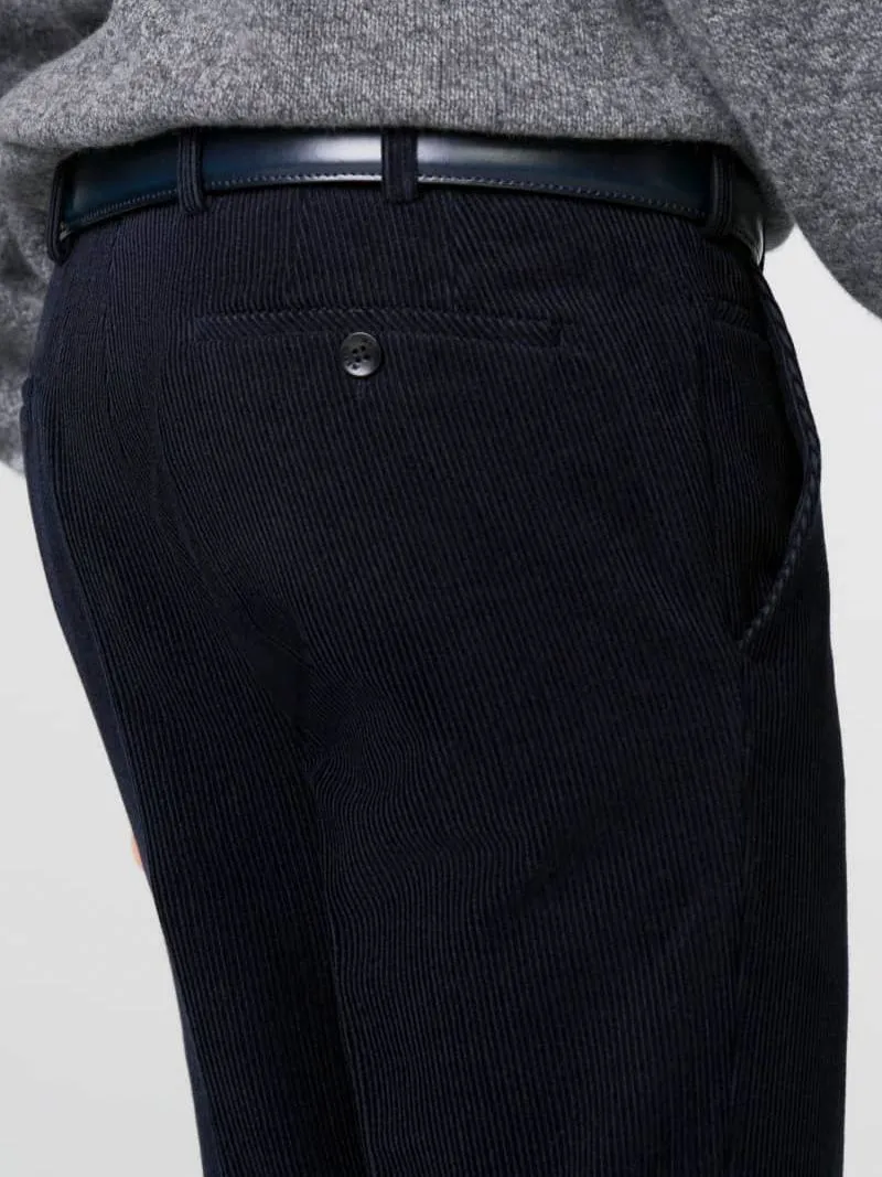 Meyer Meyer Hose Roma Wool Corduroy Navy - Größe 25, Dunkelblau, – Produktbild 4 von 5