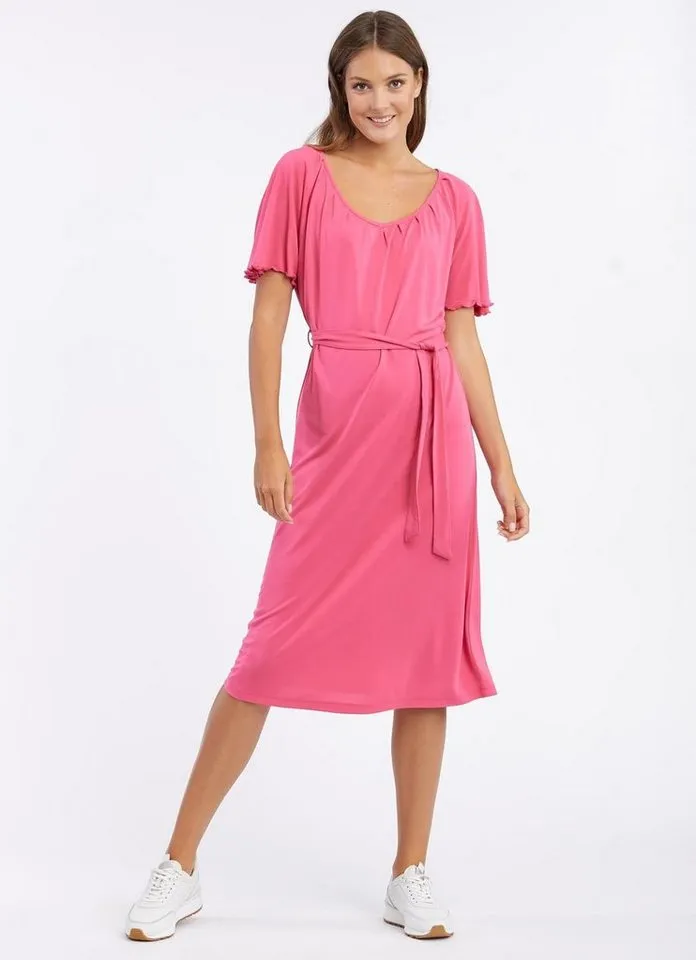 ragwear ragwear Sommerkleid POZY kniebedeckend, Materialmix aus Modal und Polyester, in Jersey-Qualität, Rot, – Produktbild 1 von 2