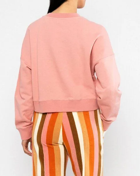 blutsgeschwister Blutsgeschwister Crew Core Sweatshirt - Happy Beach Palms Pink – Produktbild 3 von 3