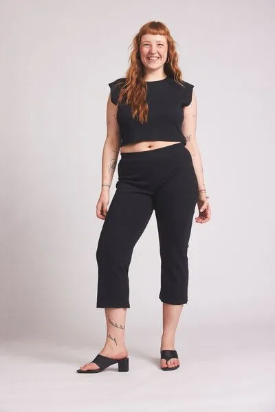 Baìge the Label Baìge the Label Bridget - Crop Top, Schwarz, – Produktbild 2 von 4