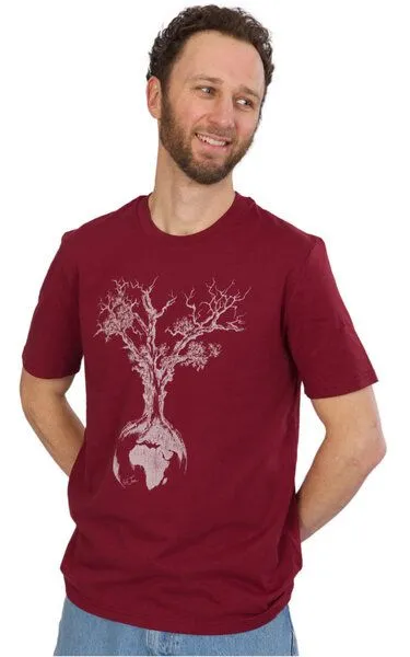 Life-Tree Life-Tree Shirt aus Biobaumwolle Fairwear für Herren Weltenbaum – Produktbild 3 von 5