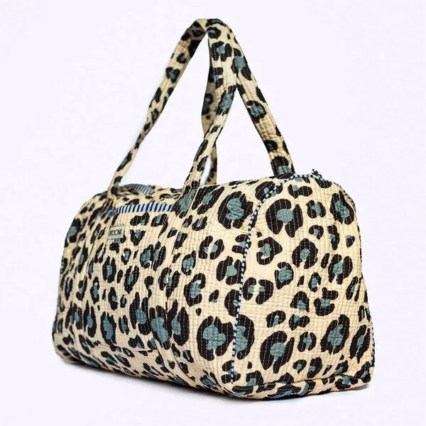 KIKOONI KIKOONI handgefertigte große Baumwolltasche "K. Shopper", Blue leo, – Produktbild 3 von 4