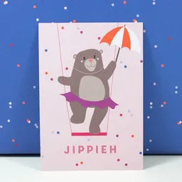 Bow & Hummingbird Bow & Hummingbird Postkarte Jippieh – Produktbild 1 von 1