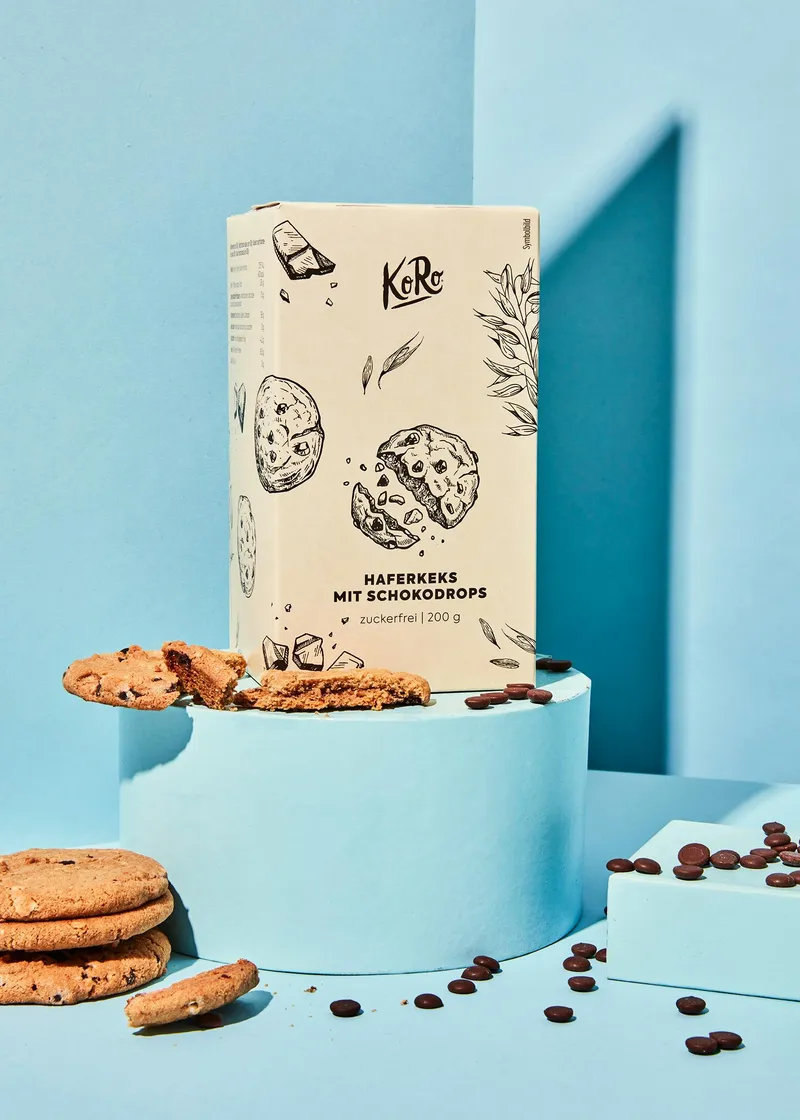 KoRo Haferkeks mit Schokodrops | 12 x 200 g – Produktbild 2 von 5
