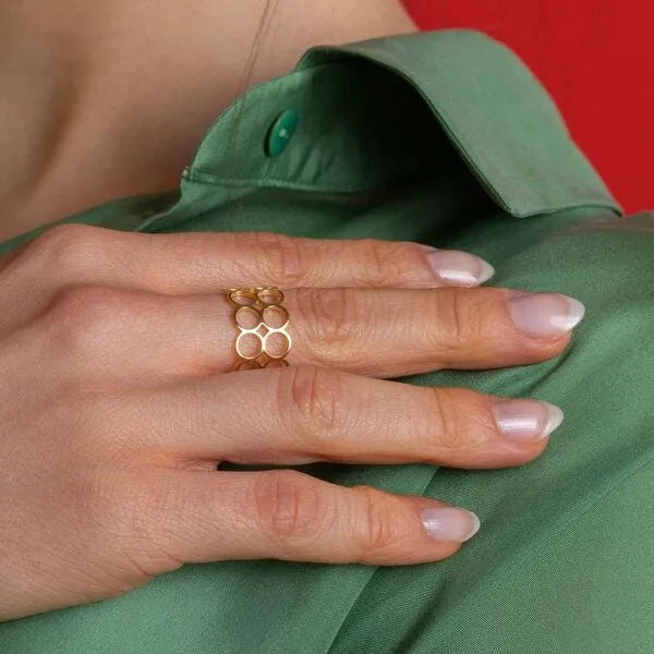 ALEXASCHA ALEXASCHA Verstellbarer Ring | gold, silber, roségold | AVA, Gold, – Produktbild 2 von 7