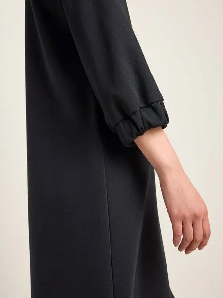 LANIUS LANIUS Kleid aus Bio-Biobaumwolle und reiner Schurwolle, Black, – Produktbild 4 von 4
