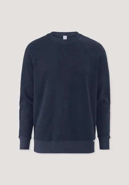 hessnatur hessnatur Frottee Loungeshirt Relaxed aus reiner Bio-Baumwolle, Mitternachtsblau, – Produktbild 3 von 4