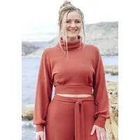 Vivien Joy Vivien Joy Kurzer Rollkragenpullover - Aila Crop Pulli, Cider (rot), – Produktbild 1 von 1
