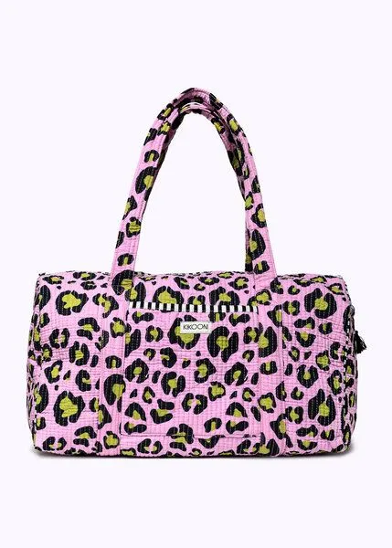 KIKOONI KIKOONI handgefertigte große Baumwolltasche "K. Shopper", Oh leo cosmic lilac, – Produktbild 2 von 4
