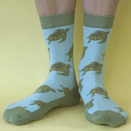 Fräulein Prusselise Fräulein Prusselise Schildkröte Socken, türkis, grün, bunt gemustert – Produktbild 1 von 1