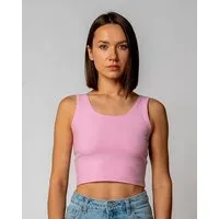 GORG GORG Damen Geripptes Cropped Top aus Bio-Baumwolle & TENCEL Modal, Pastellflieder, – Produktbild 1 von 1