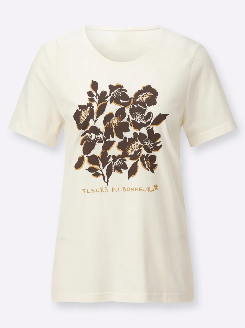 Witt Shirt champagner-schoko-bedruckt, Champagner-schoko-bedruckt, – Produktbild 1 von 2