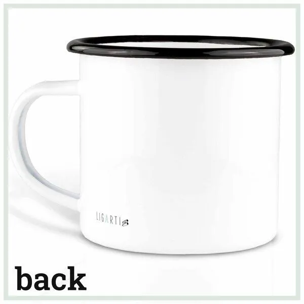 LIGARTI Emaille Tasse – Gute Aussicht – LIGARTI Tiermanufaktur – Produktbild 2 von 4