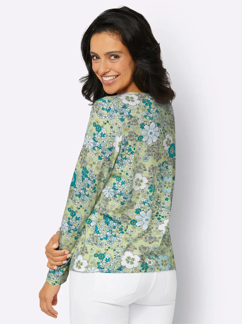 Witt Langarmshirt pistazie-mint-bedruckt, Pistazie-mint-bedruckt, – Produktbild 2 von 2