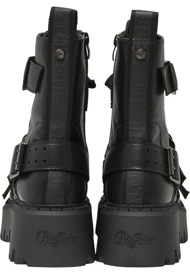 Buffalo Buffalo ASPEN BIKER - VEGAN NAPPA Stiefel, Schwarz, – Produktbild 2 von 5