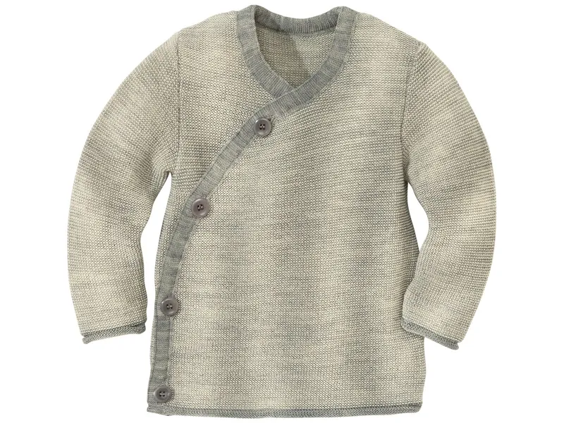 Disana Disana Baby Jacke Bio-Merinowolle melange-hellgrau Gr.62/68, Grau, – Produktbild 1 von 1