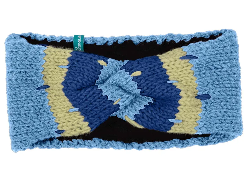 Tranquillo tranquillo Woll-Stirnband, gemustert, indigo – Produktbild 1 von 1